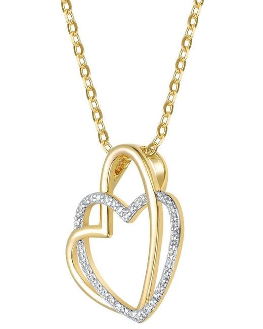 Genevive Jewelry Metallic Rachel Glauber 14K Plated Cz Pendant Necklace