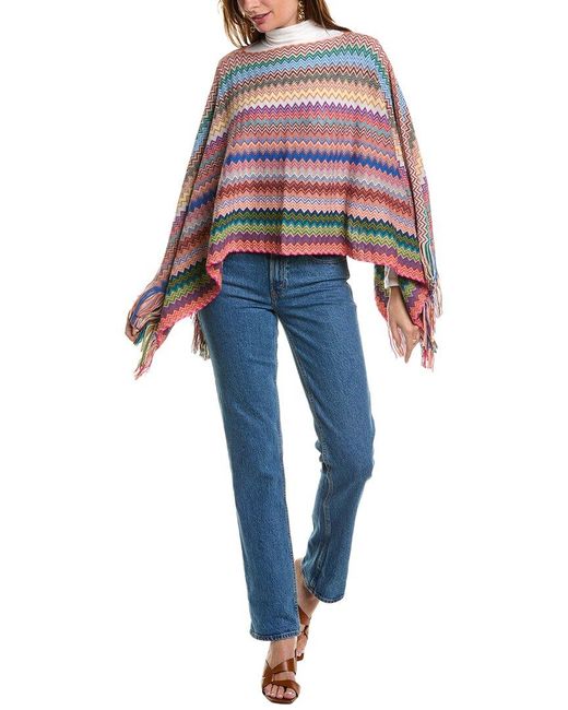 Missoni Pink Wool-Blend Poncho