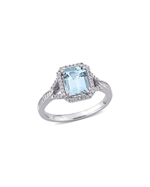 Rina Limor Blue 14k 2.10 Ct. Tw. Diamond & Aquamarine Ring