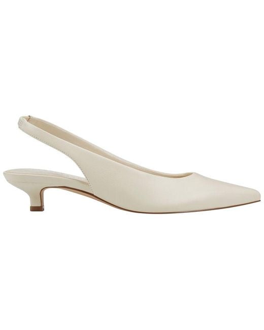 Marc Fisher White Posey Leather Dress Shoe