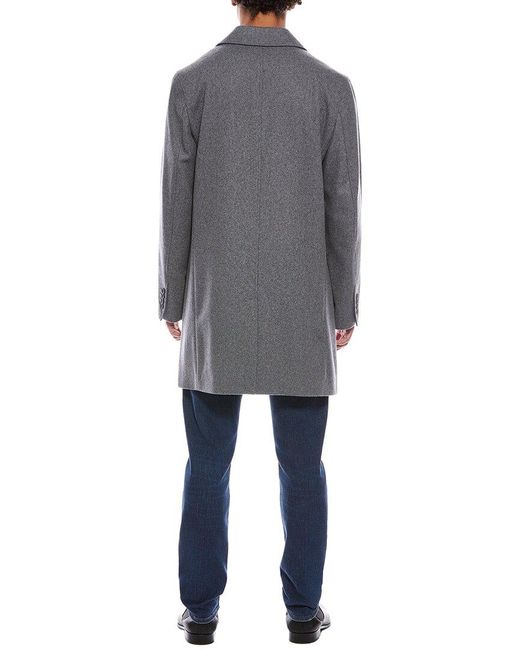 Cole Haan Gray Wool-Blend Overcoat for men
