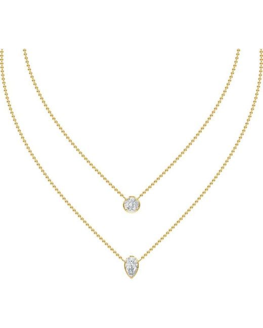 Lab Grown Diamonds Metallic 18K Over 2.08 Ct. Tw. Lab-Grown Diamond Necklace