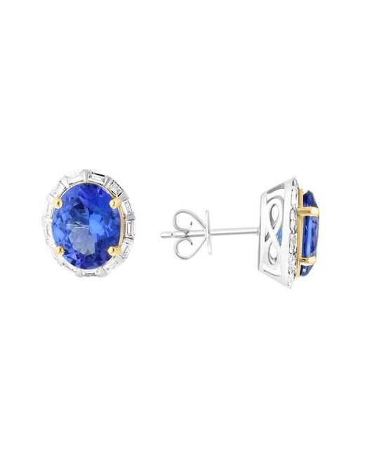Effy Fine Jewelry Blue 14K 5.71 Ct. Tw. Diamond & Tanzanite Earrings