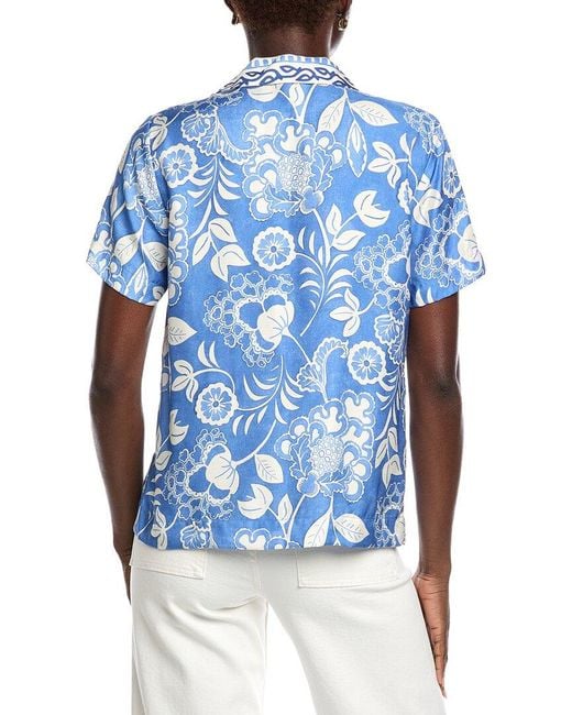 J.McLaughlin Blue Bimini Blouse