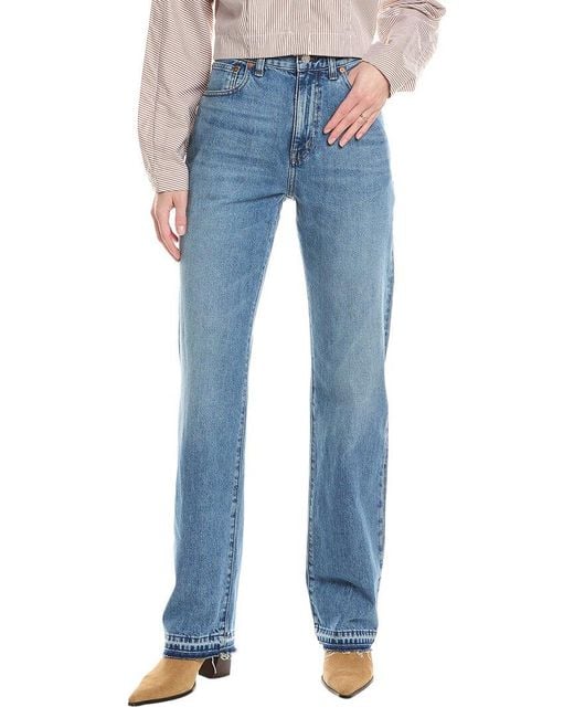 Madewell Blue The Rail Reston Wash Straight Jean