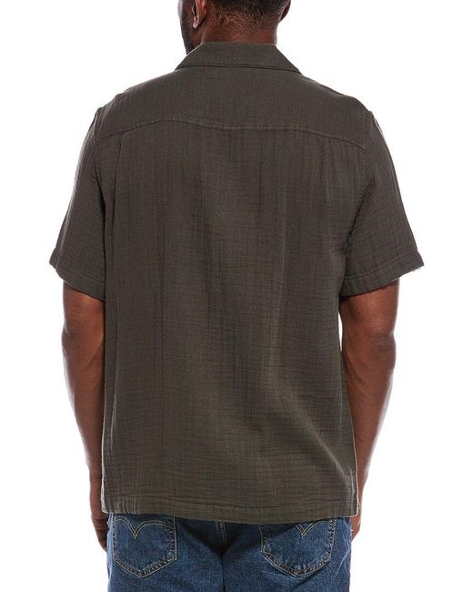 Madewell Brown Dyed Short Sleeve Button Up Shirt for men