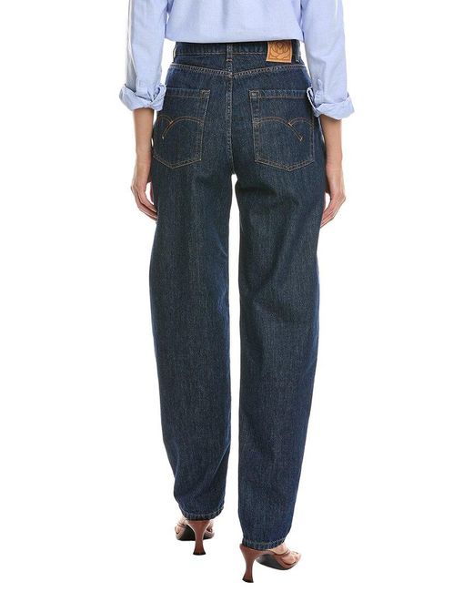 Marella Blue Barrel Denim Trouser