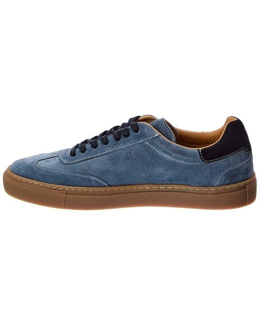Bruno Magli Blue Ryan Suede Sneaker for men
