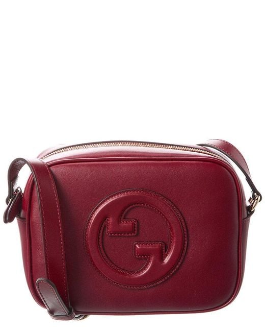 Gucci Red Blondie Mini Leather Camera Bag