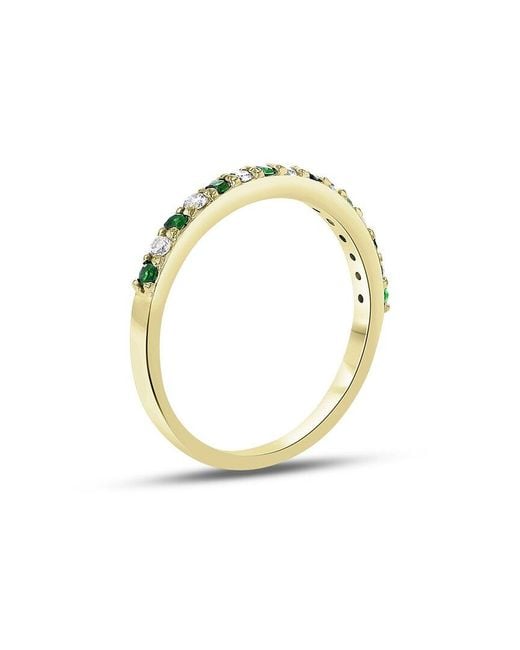 LEVARON Green 14K 0.35 Ct. Tw. Diamond & Emerald Stackable Ring