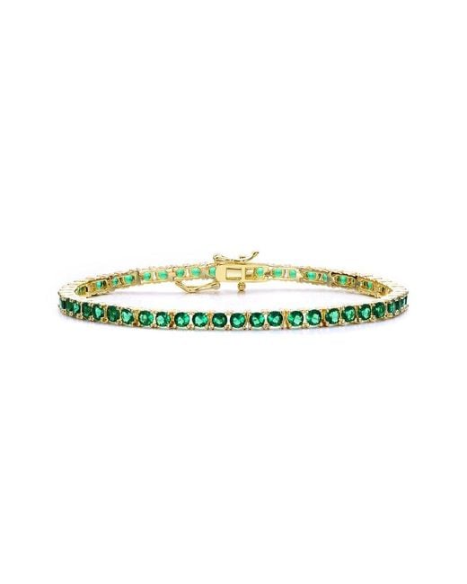 Rachel Glauber Green 14K Over Tennis Bracelet