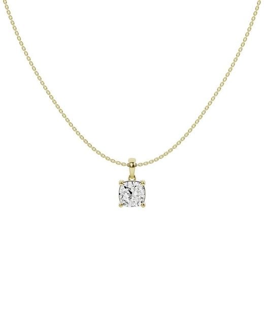 Lab Grown Diamonds Metallic 14K 1.50 Ct. Tw. Lab-Grown Diamond Solitaire Pendant Necklace
