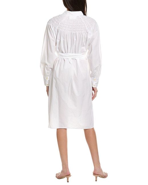 Merlette White Crescent Shirtdress