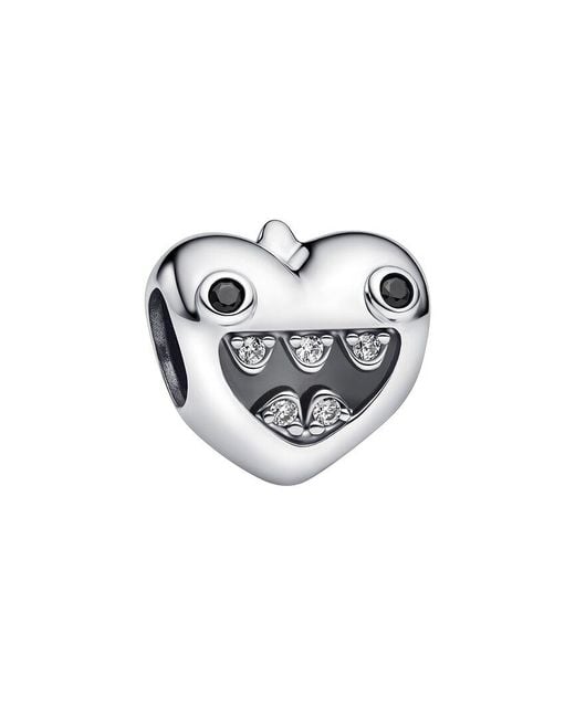 Pandora White Moments Cz Mum's Little Monsters Heart Charm