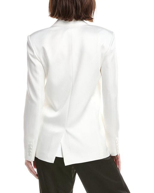 Jonathan Simkhai White Norah Double Breasted Blazer