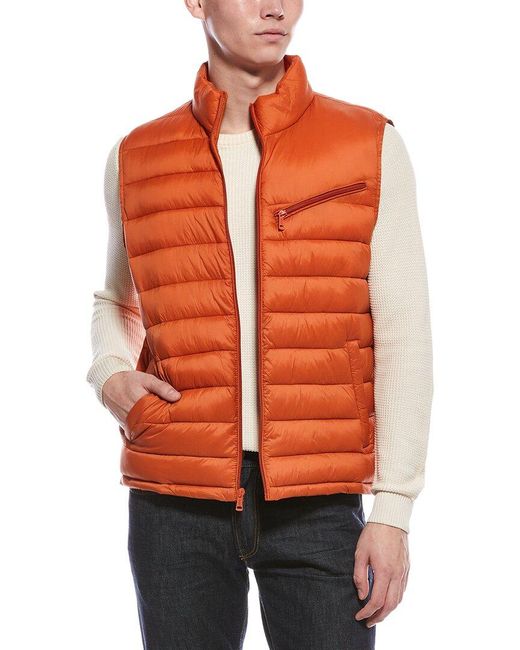 Cole Haan Orange Signature Quilted Vest for men