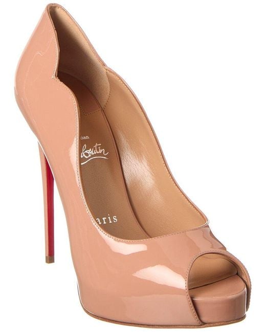 Christian Louboutin Natural Hot Chick Alta 120 Patent Sandal