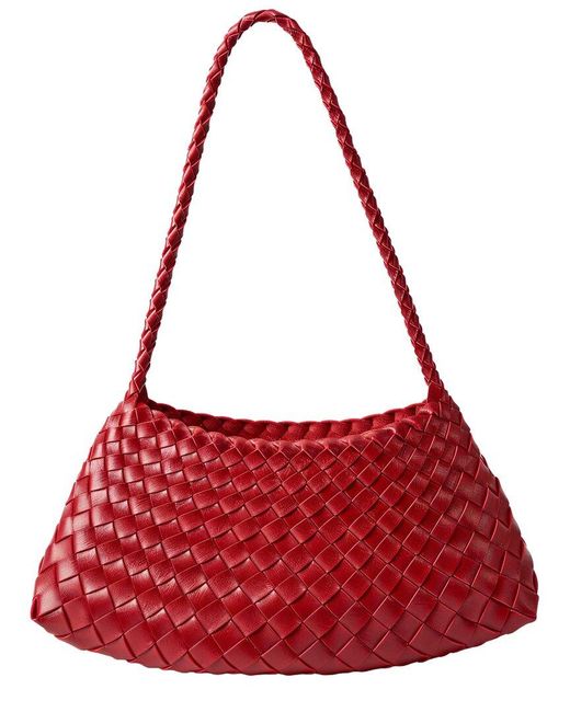 Ariele Tesoro Red Leather Shoulder Bag