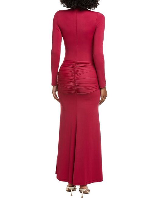 Bardot Red Alix Maxi Tie-Front Dress