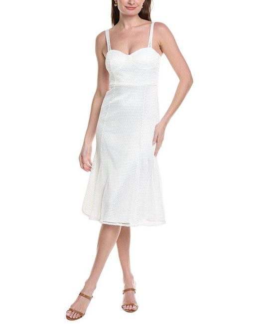 Gracia White Mesh Sleeveless Bodycon Fish Tail Dress