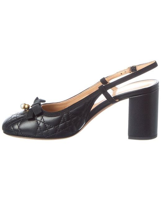 Dior Blue 76 Leather Slingback Pump