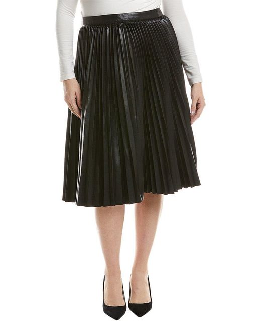 Johnny Was Black Plus Emmi Pleated Midi Skirt