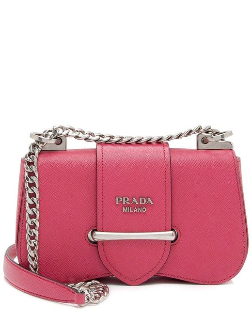 Prada Pink Leather Lux Sidonie Shoulder Bag (Authentic Pre-Owned)