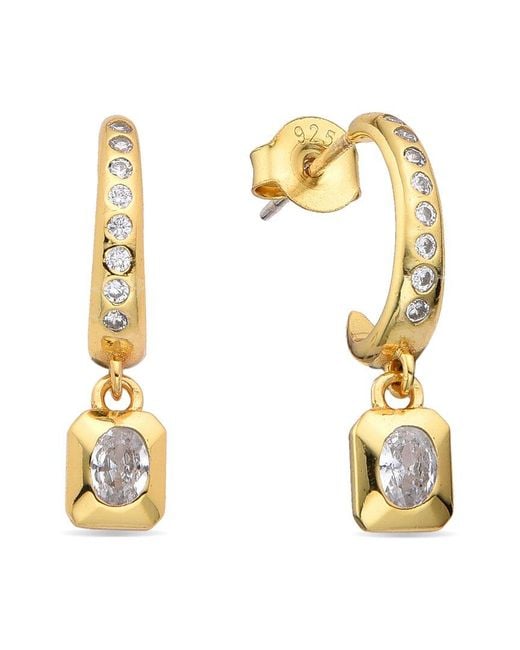Eye Candy LA Metallic Cz Drop Earring