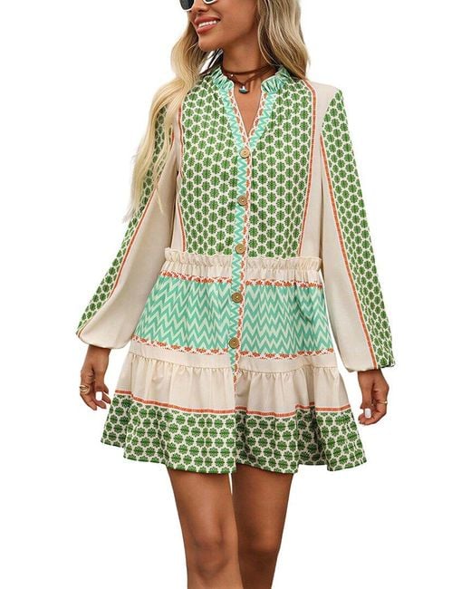 LEON GORI Green Mini Dress