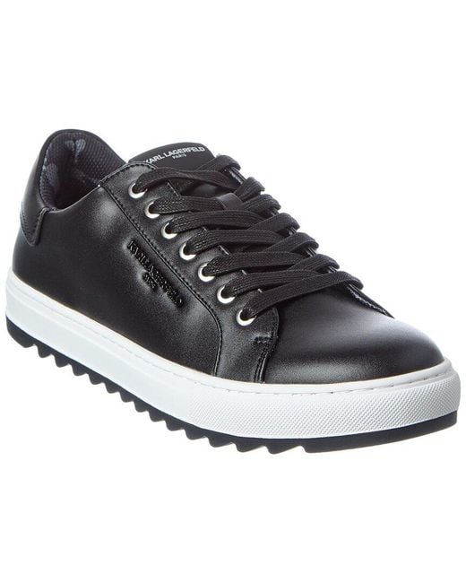 Karl Lagerfeld Black Mael Leather Sneaker for men