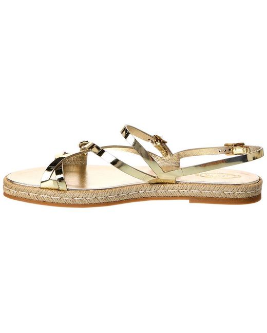 Tod's Metallic Leather Sandal