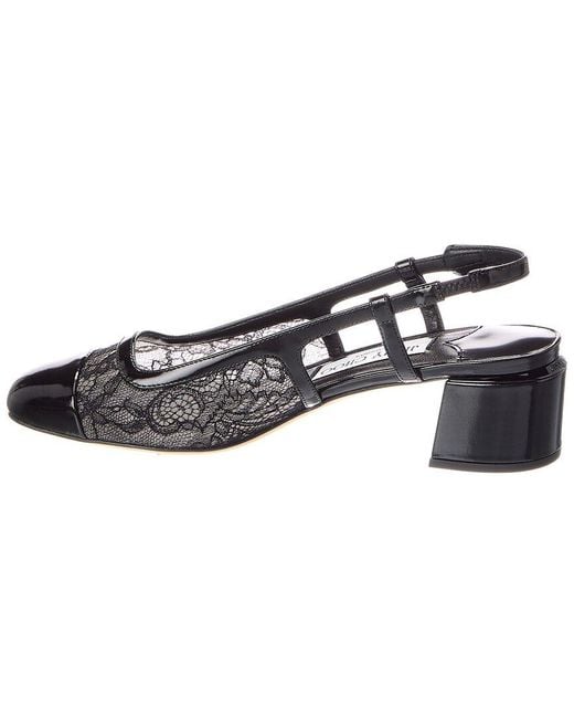 Jimmy Choo Metallic Jimmy Elisa 45 Leather Slingback Pump