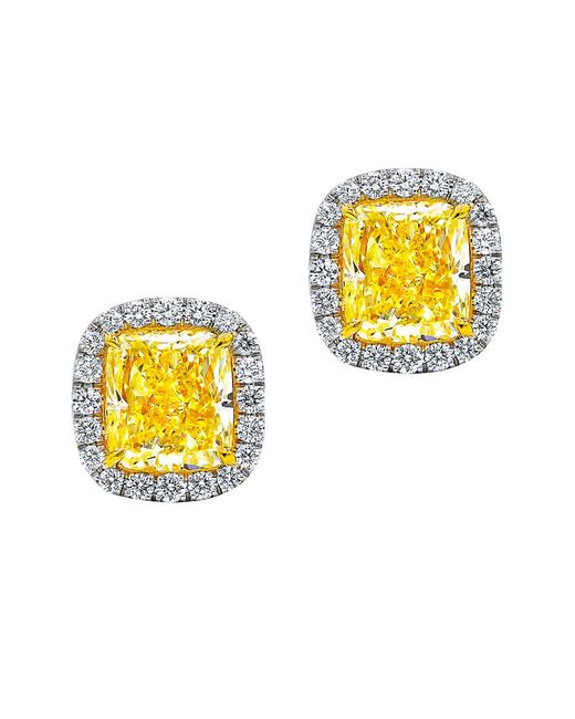 Diana M Metallic Fine Jewelry 18k 3.43 Ct. Tw. Diamond Studs