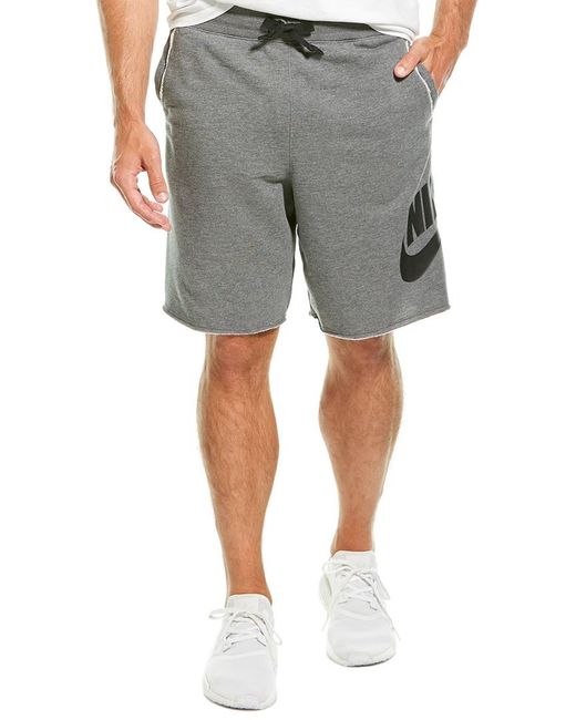 Nike Cotton Alumni Shorts in Grey (Grey) for Men | Lyst Australia