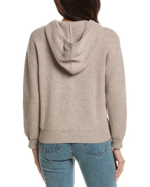 Forte Gray Double Knit 100% Cashmere Hoodie