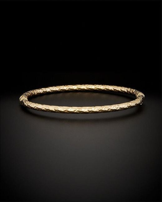 Italian Gold Black 14K Bangle Bracelet