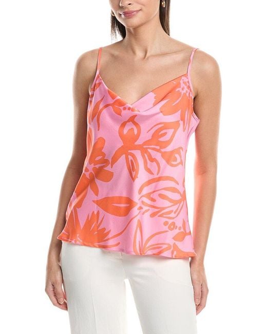 Tahari Hammered Satin Tank