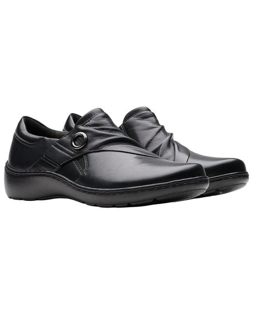 Clarks Black Cora Aubrie Leather Loafer