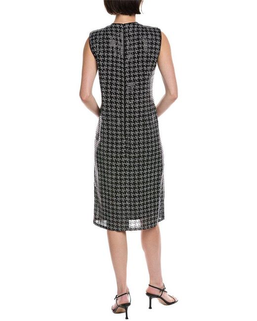 Akris Black Sequin Silk-Lined Mini Dress