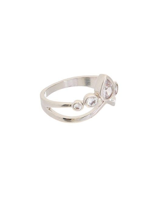 Juvell White 18K Plated Cz Ring