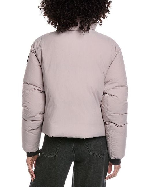 Canada Goose Gray Junction Cropped Label Puffer Coat