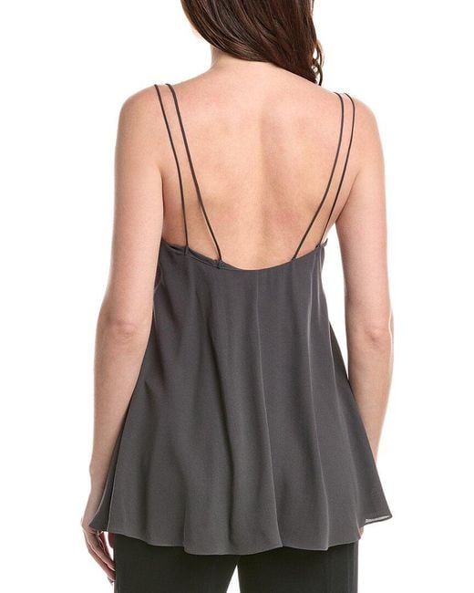 Brunello Cucinelli Gray Silk Top