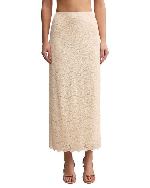 Z Supply Natural Via Lace Midi Skirt