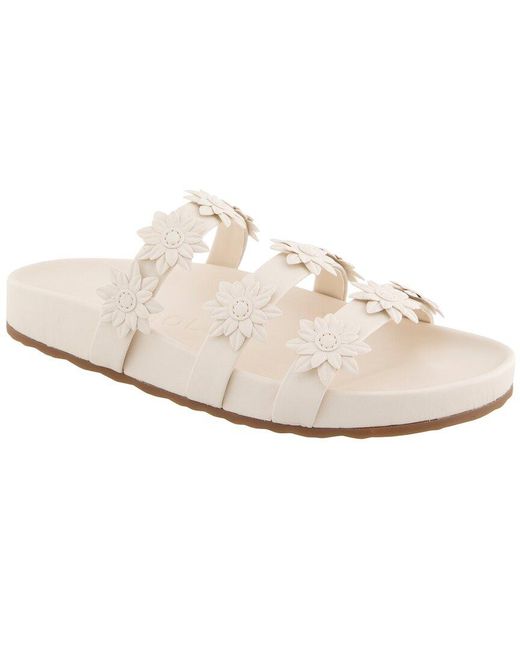 Aerosoles White Leflor Flat Sandal