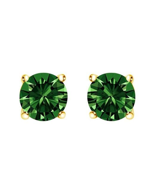 Haus of Brilliance Green 14K 2.00 Ct. Tw. Lab-Grown Diamond Stud Earrings