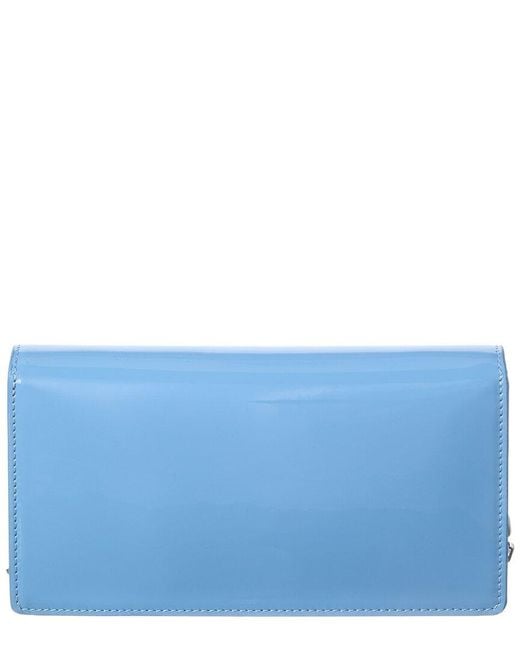 Christian Louboutin Blue Bettina Patent Wallet On Chain