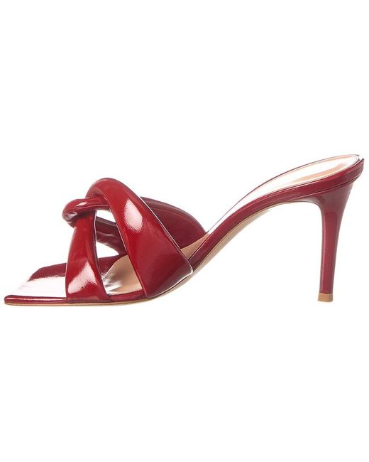 Gianvito Rossi Red Amour 85 Patent Mule