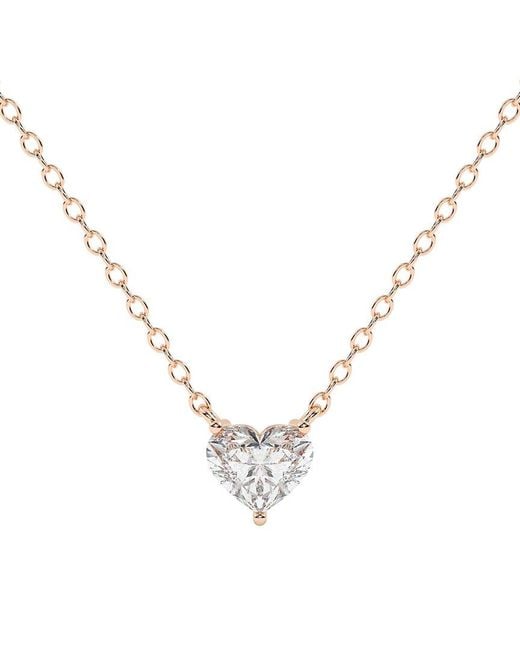 Lab Grown Diamonds Metallic 14K 0.25 Ct. Tw. Lab-Grown Diamond Necklace