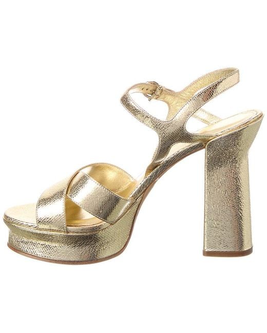 Ferragamo Metallic Sonya Leather Sandal