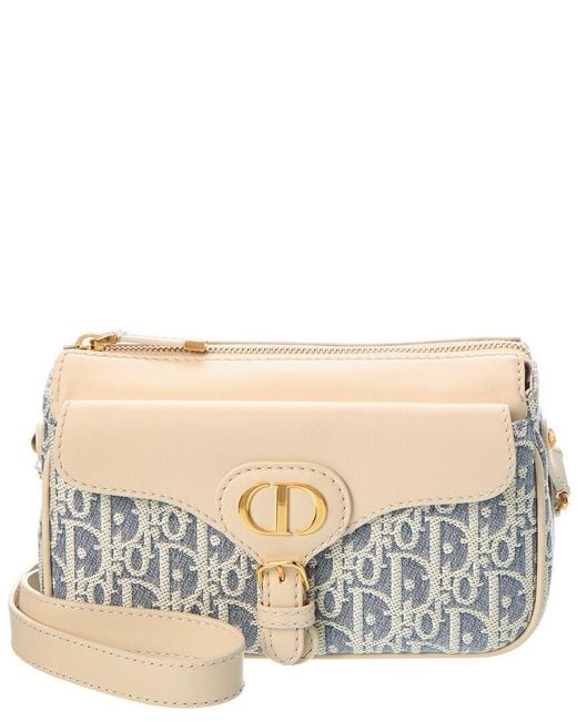 Dior Gray Small 30 Montaigne Canvas & Leather Shoulder Bag